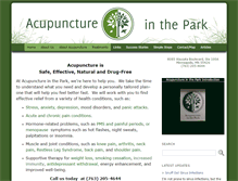 Tablet Screenshot of acupunctureinthepark.com